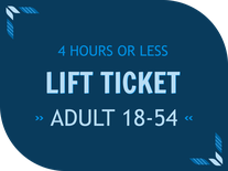 4 Hour Ticket - Adult (Ages 18-54)