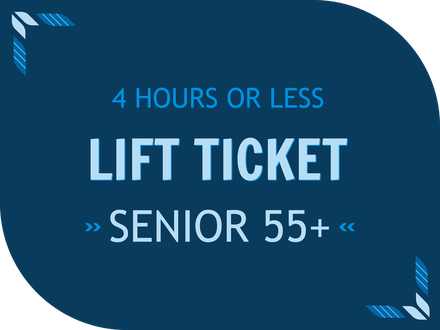 4 Hour Ticket - 55+ (Ages 55-64)