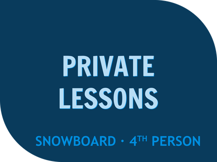 1 Hr Private Snowboard Lesson - Fourth Person