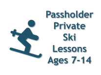 Private Ski Lesson - Season Pass Holder Ages 7-14