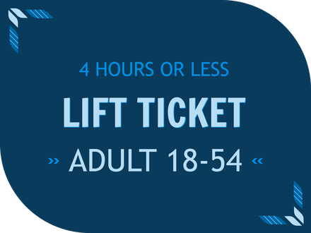 4 Hour Ticket - Adult (Ages 18-54)