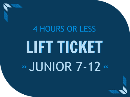 4 Hour Ticket - Junior (Ages 7-12)