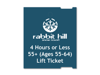 4 Hour Ticket - 55+ (Ages 55-64)