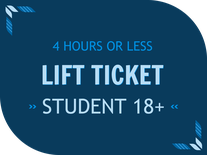 4 Hour Ticket -  Student (Ages 18+ with Valid ID)