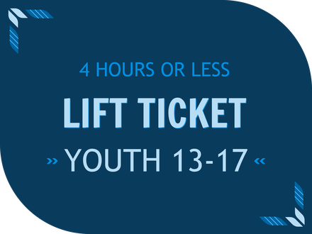 4 Hour Ticket - Youth (Ages 13-17)